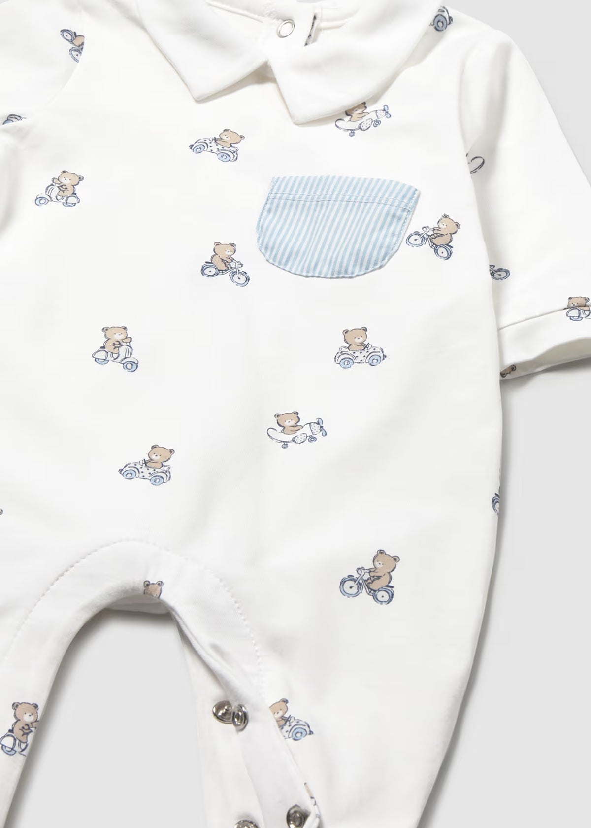 Mayoral Blue/White Bear Sleepsuits
