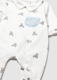 Mayoral Blue/White Bear Sleepsuits