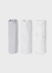 Mayoral 3 pack Muslins Grey Swan