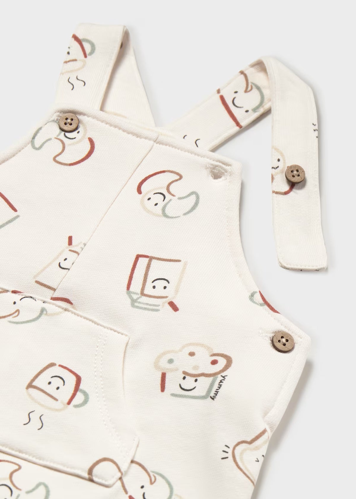 Mayoral Croissant All Over Print Dungarees