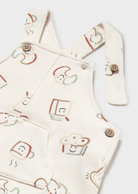 Mayoral Croissant All Over Print Dungarees