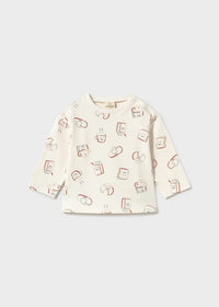 Mayoral Cream Croissant All Over Print T-Shirt