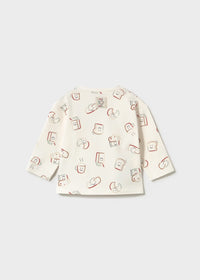 Mayoral Cream Croissant All Over Print T-Shirt
