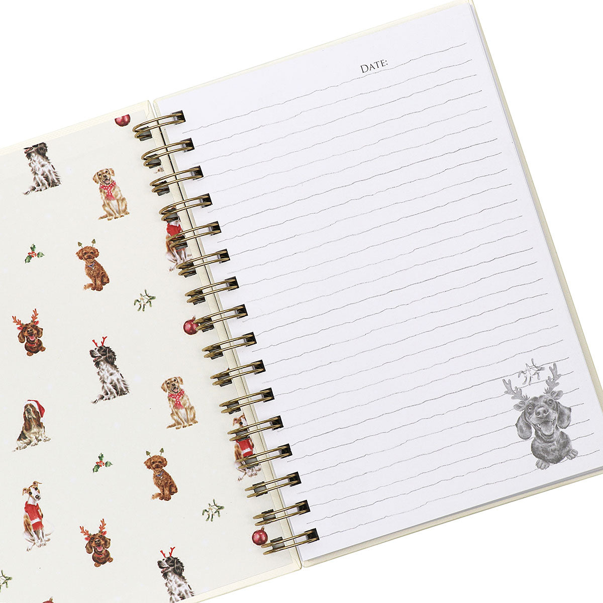 Wrendale "Misteltoe and Barks" Dachshund Notebook
