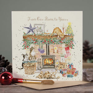 Wrendale By the Fireside Christmas Card