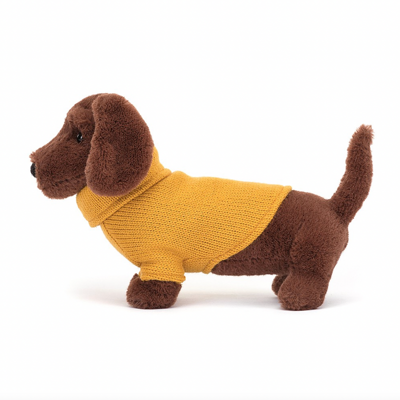 Sausage Dog Yellow Sweater