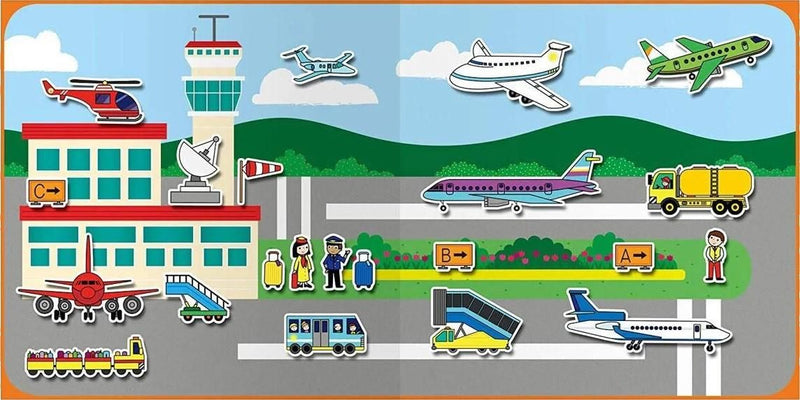 Reusable Sticker Book Vehicles