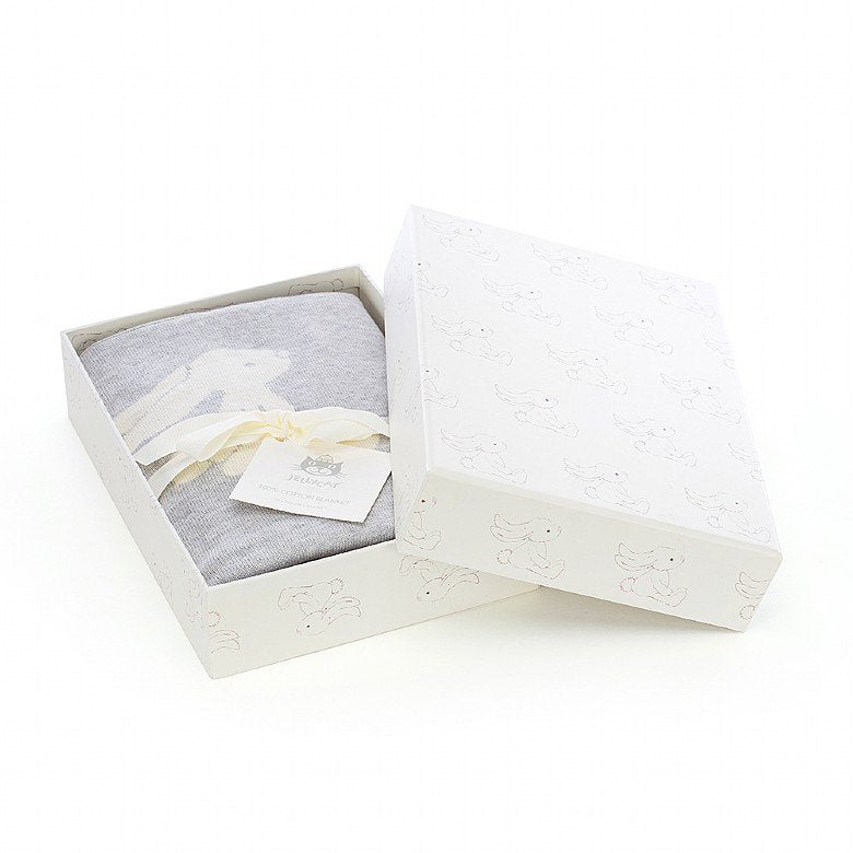 Bashful Silver Bunny Blanket