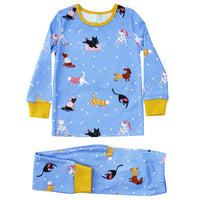 Cats and Dogs Print Cosy Pyjamas