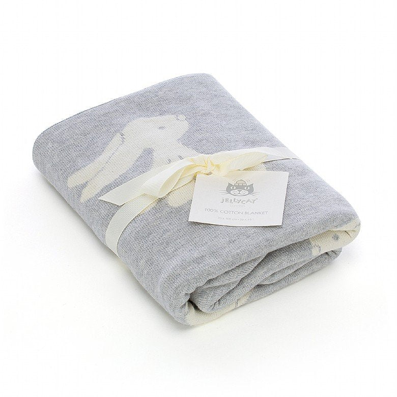 Bashful Silver Bunny Blanket