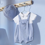 Mayoral Baby Blue Romper with Hat